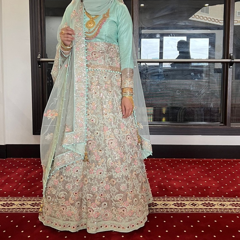 Elegant Mint Green Lehenga